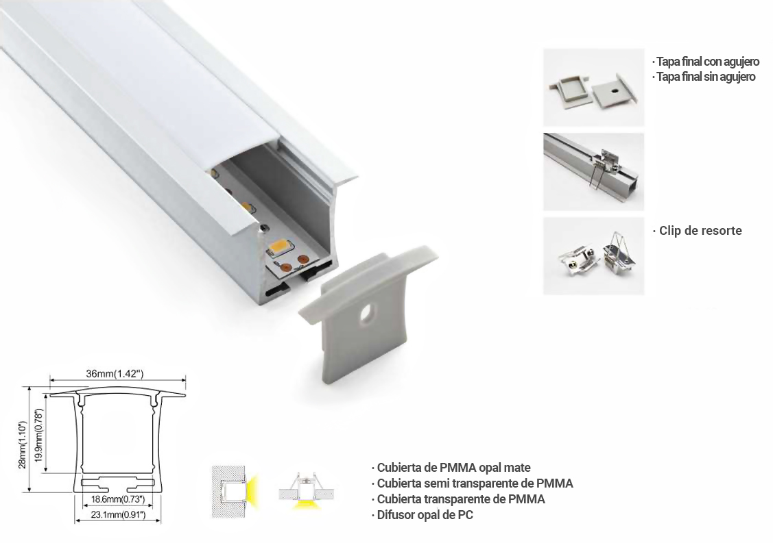 profile aluminium ruban LED